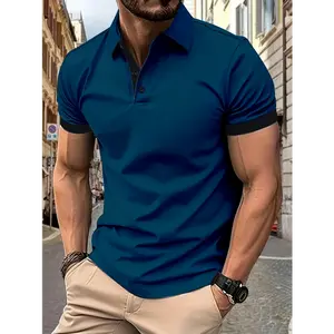 [Regular Fit Breathable Golf Shirt] Regular Shirt, Men's Casual V-Neck T-Shirt Short Sleeve For Summer, Clothing Fabric Menswear