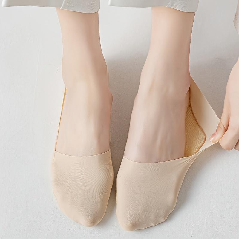 10 Pairs of Women's Invisible Socks - Comfortable, Breathable Polyester Short Socks with Sponge Bottom for Enhanced Grip and Stability, Smooth Knitted Fabric, Perfect for Casual Wear Womenswear Basic 10 Pairs of Women's Invisible Socks - Comfortable, Breathable Polyester Short Socks with Sponge Bottom for Enhanced Grip and Stability, Smooth Knitted Fabric, Perfect for Casual Wear Womenswear Basic