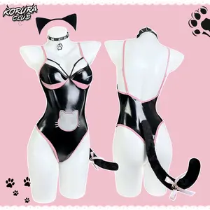 Koruraclub Adorable Playful PU Cat Costume - Party Outfit for Roleplay and Creative Projects, Suitable for Everyday Wear - Women's Clothing - TikTokShop Black Friday SpringStatements