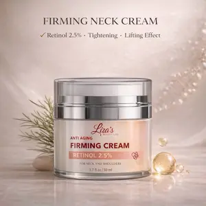 Liza's Firming Neck Cream with Retinol 2.5% Anti-Aging Tightening Lifting Effect for Neck and Shoulders 1.7 fl oz