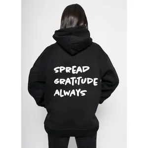 The Original Puff Print Hoodie - Unisex Comfy Cotton and Polyester Anti-Pill Fleece with Heart Chakra Logo and Spread Gratitude Always print