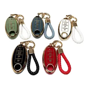 Soft Durable Tpu Car Key Protection Case, 360 Degree Protection with Keychain, Key Fob Protector, for Nissan Altima Rogue Maxima Sentra for Infiniti Armada Sedan Murano Pathfinder Frontier