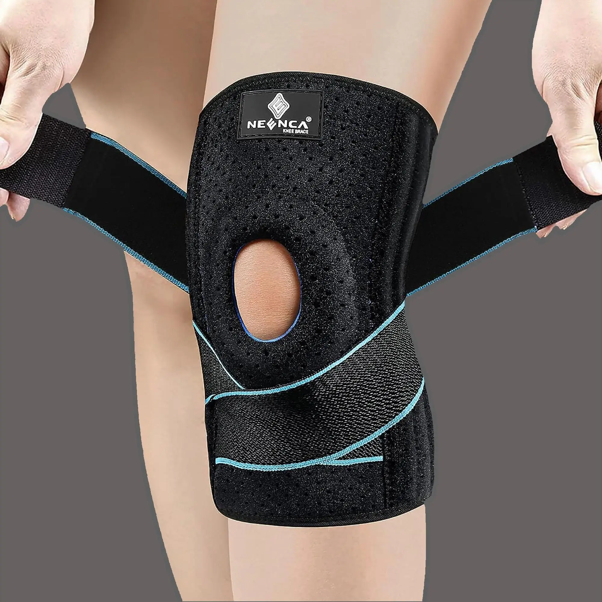 NEENCA Knee Pads, Patella Gel Pad & Side Spring, Breathable Fabric Design, Wear Comfortable - Knee Support for Daily Activities, Running, Sports, 1 PCS