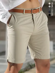 Men's Summer Wrinkle-Resistant Quick-Dry Shorts, Lightweight Moisture-Wicking Fabric, Elastic Waist, Breathable, Casual, Golf, Beach, Outdoor