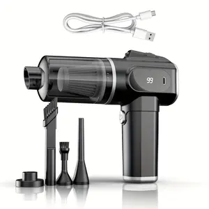 【Super Electric】- Handheld Cleaner, 2-in-1 Suction & Blowing, with 4 Replacement Accessories, Multifunctional Household Cleaner for Kitchen & Car, Cordless Powerful Vacuum, Mattress Stick Surface Portable Fabric Machine home cleaning tool duster