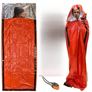 Emergency Sleeping Bag Survival Bag 2 Pack | Survival Sleeping Bag Emergency Sleeping Bag Emergency Survival Bag | Portable Emergency Blanket Survival Gear Emergency Survival Bag Camping