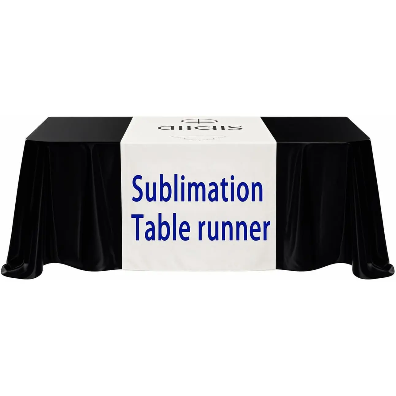 1 count Sublimation table banner 72" x 24" White  polyester table runner Sublimation Blanks personalized table runner with logo,Table Decor, Party Decor, Vendor Booth, Blank Banner ()