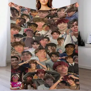 Malachi Barton Flannel Throw Blanket Ultra Soft Cozy All Season High Quality Polyester Blend Warm Lightweight Blanket Perfect For Sofa Office Bedroom Comfort Versatile Use Cute Gift For Sisters Friends Fans Birthday Christmas