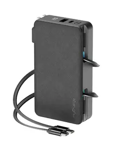 RetractaCharger 10K – 2 USB-C Cables – With Wall Plug