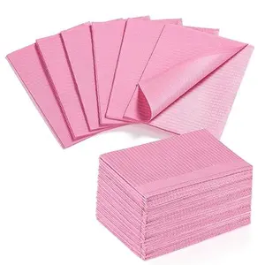Makartt Disposable Nail Mats: 50Pcs Pink Fordable Nail Paper Towels for Table Acrylic Nail.
