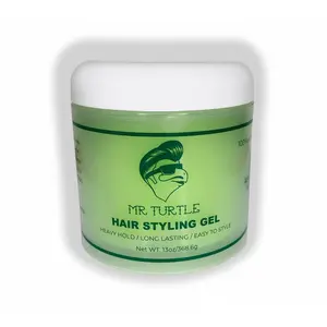 Mr. Turtle Hair Styling Gel - Heavy Hold Long Lasting Easy to Style Haircare Product 13oz
