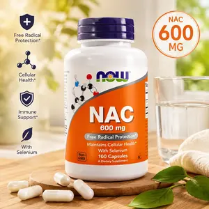 NOW Supplements N-Acetyl Cysteine (NAC) 600 mg Capsules with Selenium, 100-Count Healthcare Antioxidant Nutritional Supplement
