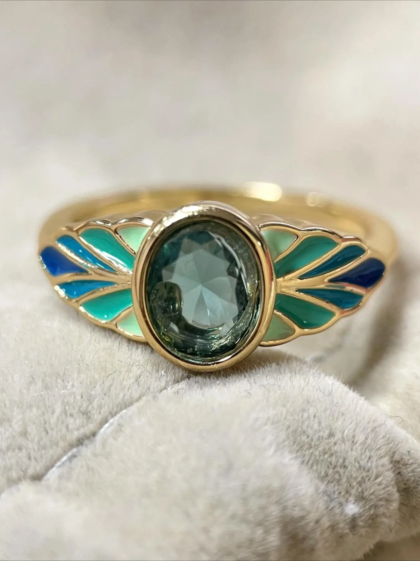Vintage Unique Exquisite boho green  Cubic Zirconia Ring  for woman Daily Vacation Music Festival Anniversary Gift Couple's Gift，Gift for her Vintage Rings Jewelry Boho Style Rings