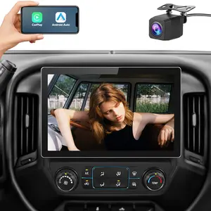Car Stereo for 2014-2018 Chevy Silverado & GMC Sierra,  with Wireless Apple CarPlay/Android Auto, Bluetooth, GPS Navigation – Note: Extra Fiber Optic Box Required for Bose Systems