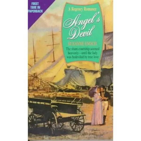 Used Fiction Book - Angel's Devil (1995 Edition Regency Romance) by Suzanne Enoch, 224 Pages, Soft Cover English Books
