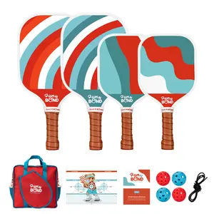 Pickleball Family Set - All-Inclusive Training Kit with 2 Adult & 2 Kids Paddles, 4 Balls, Training String, Dink Board & Carry Bag pickleball equipment pickle ball Family-Size