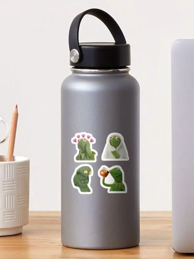 Cute Frog Meme Vinyl Sticker Set, Funny Creature Decals, Comedy Graphic