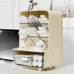 Multi-Layer Large Capacity Pen Holder Organizer, Slant Insert Design with Drawers, Desktop Storage Rack for Students and Office Use, Pencil Holder