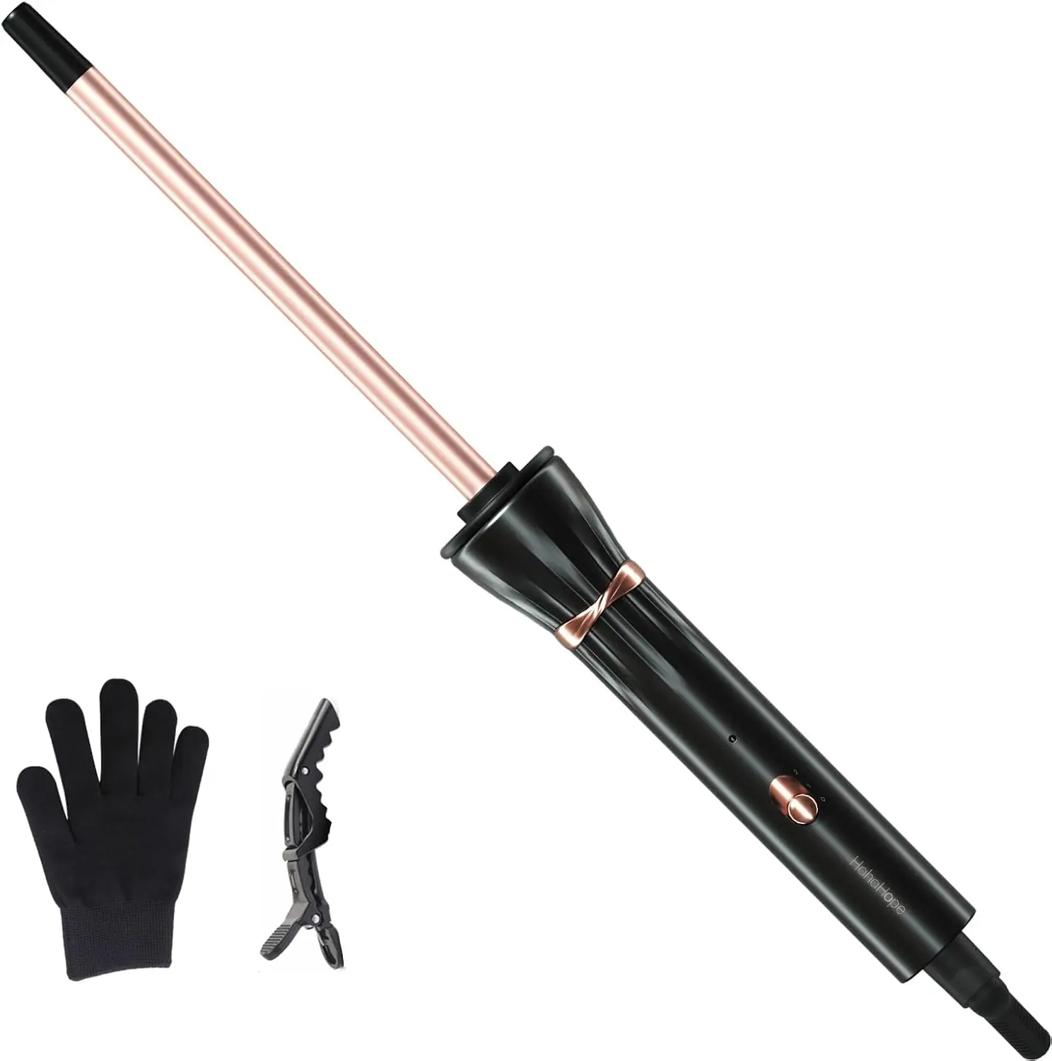 3/8 Inch Curling Wand,9mm Tiny Curling Wand,Ceramic Small Barrel Curling Iron with Adjustable Temperature,Fast Heating,for Short & Long Hair