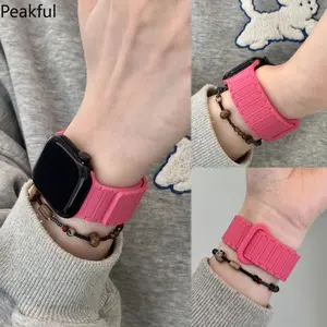 For apple S11 watch iwatchs10 strap applewatch 9876 generation SE silicone magnetic strap