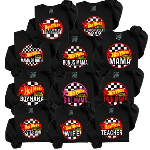 Hot Mess Collection Black Sweatshirt or T-Shirt - Unisex Fit, Soft Fleece Inside, Casual Comfort - Womenswear, Pullover cute shirts Crewneck