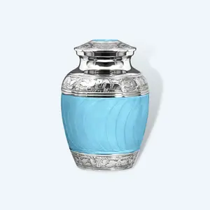 Hugs and Kisses Brass Cremation Urn (Blue or Pink) Hugs and Kisses Brass Cremation Urn (Blue or Pink)