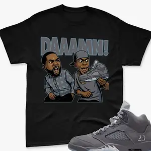 Shirt To Match AJ 5 Wolf Grey, 5 Wolf Grey Sneaker Mactching Shirt, Jordan Match Tee, Wolf Grey 5 Match Tee, Wolf Grey 5 Shirt, 100% Cotton, Unisex Shirt Gift, Gift For Him, Gift For Her.