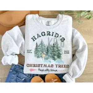 Christmas Tree Farm Magic Giant Sweatshirt - T-shirt - Hoodie, Hagrid's Christmas Trees Magic, Hagrid HP Xmas tree, Christmas Shirt