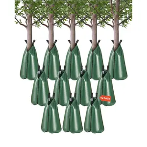 Fathersdaygift 12pcs 20gal Bulk Pack Zippered Tree Watering Bags, 5-9 Hours Slow Release Drip Irrigation System, Durable Deep Roots Targeting Refillable Solution for New Treesdealsforyoudays