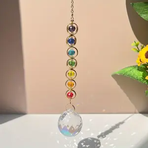 1pc 2pcs of Crystal Sun Catcher, Rainbow Maker Prism for Home Decor, Classic Style Hanging Ornament, Meditation Accessory, No Electricity Needed, Rainbow Maker | Decorative Prism | Detailed Design, Boho Home Decoration