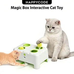 Happycode Cheese Magic House Interactive Cat Toy Designed for indoor cats Mole Whack + Feather play Dual stimulation Three switchable modes Type-C charging Suitable for both senior and kittens,#Summervibes,#petlovers,cat toy wand,cat toys for indoor cats
