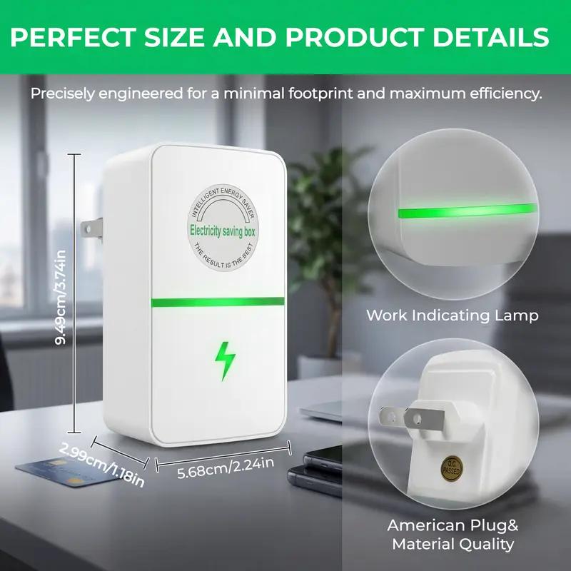 Plug-In Power Box with US Plug 2026 Updated Design, Compatible with 90–250V Input Range Multi Plug Outlet