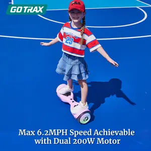 Gotrax ELF Hoverboard with 6.5" LED Wheels & Headlight, Max 4 Miles Range & 6.2mph Power by Dual Brushless Motor, UL2272 Certified Approved and 50.4Wh Battery Self Balancing Scooters for 44-176lbs Kids Adults