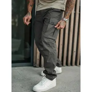 Men's Cargo Pants, Casual Slant Pocket, Woven Fabric, Spring & Fall Wear, Comfortable Fit, Stylish Design for Daily Use