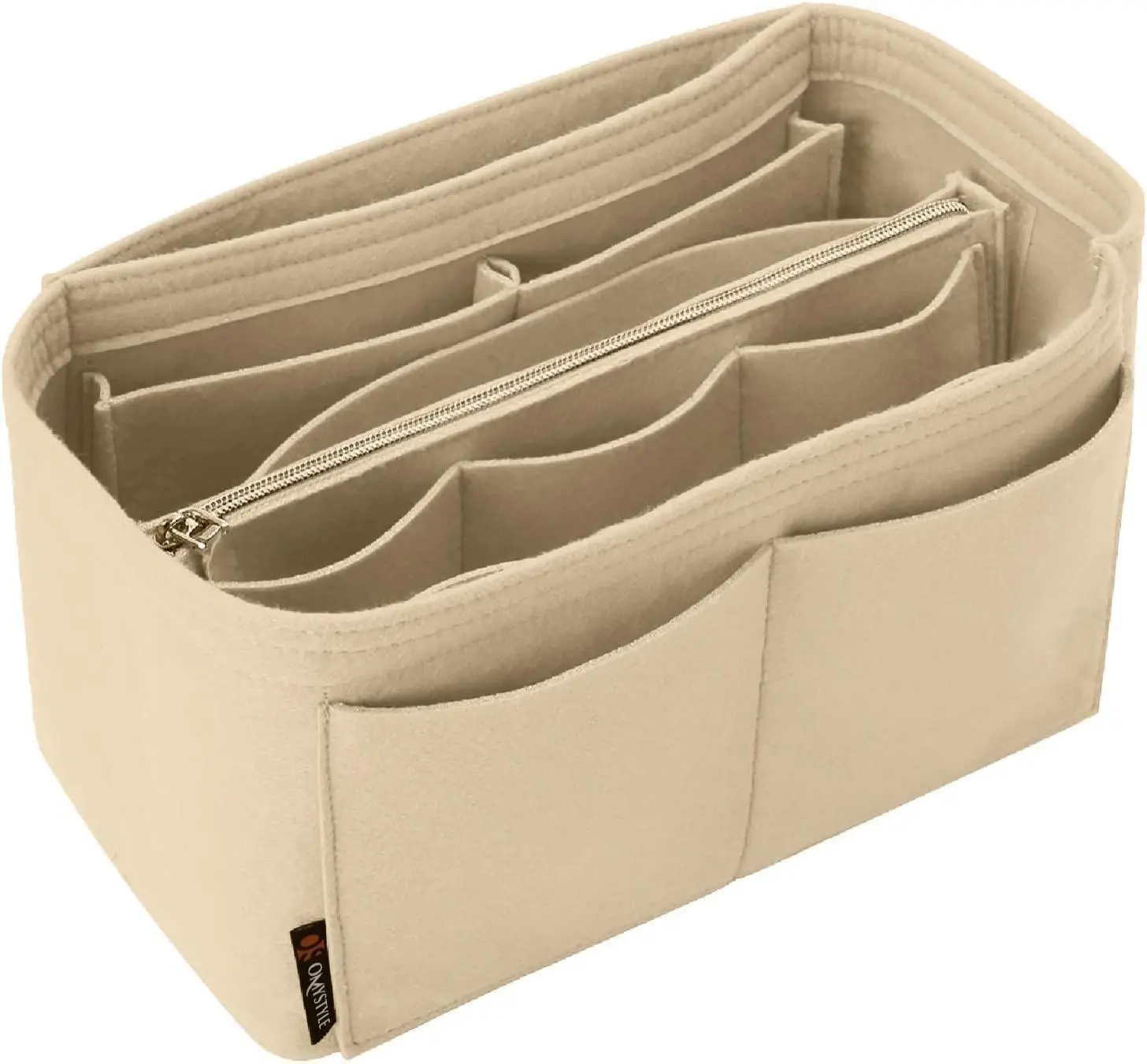 Purse Organizer Insert Felt Tote Bag with 13 Compartments 5 Sizes Handbag Dividers for Longchamp Neverful Speedy and More