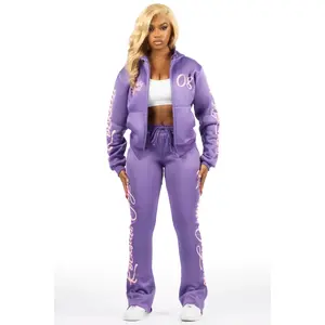 Nakesha Purple Stacked Track Set