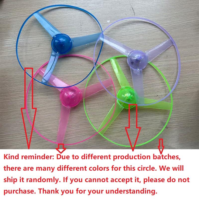 Kids Luminous Flying Disc Propeller Toys LED Lighting Pull String Flying UFO Toy Spinning Top Outdoor Game Sports Toy Gift #RRB