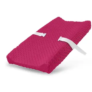 Changing Pad Cover 100% Cotton Breathable Ultra Soft Diaper Changing Pad Cover Sheets for Newborns Infant Babies Girls Boys Rose Red