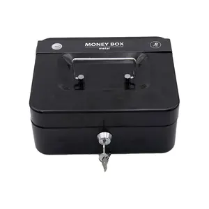 Mini Metal Cash Box Money Bank Change Security Box Portable Kids Coin Collection Gift Storage Money Tank With Lock