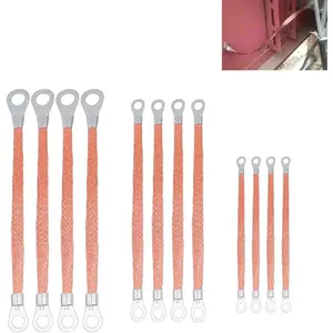 12 Pcs 11.8" 9.84" 7.87" Engine Braided Ground Strap Professional Car Grounding Kit Grounding Wire for Most Cars Automotive