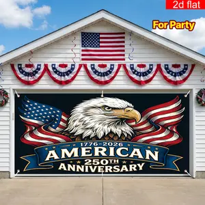 American 250th Anniversary Backdrop Eagle Flag Photography Background, Patriotic Tapestry Wall Hanging, Premium Polyester Party Banner For Independence Celebration, Garage Decor, Holiday Event, Family Gathering Supplies