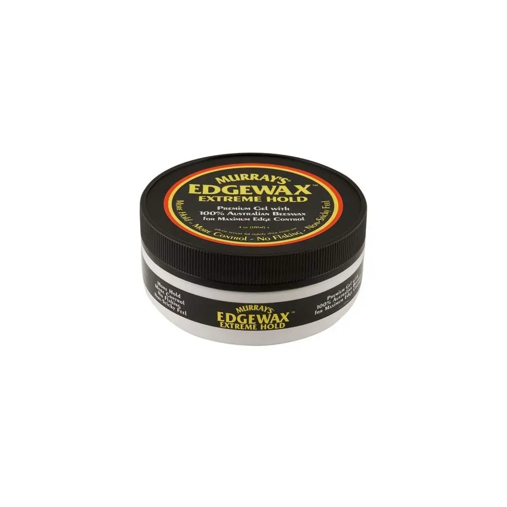 Murray's Edgewax Extreme Hold Edge Control Gel-Pomade, 4oz Haircare Styling Product with Australian Beeswax & Ethoxylated Emulsifiers for Coarse Hair, Slick Back Hairstyles & Precise Styling (No Flaking)