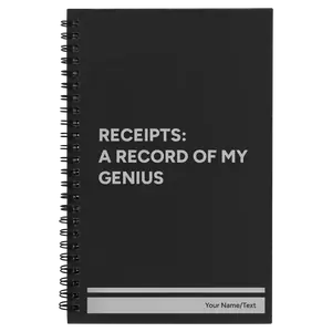 Personalized My Genius Spiral Notebook (small) | Black