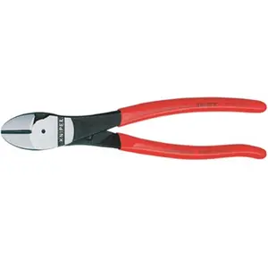 Knipex High Leverage Diagonal Cutter Nipper - Heavy Duty Forged Steel Hardware Tool, Induction Hardened, Forged Rivet Axle, Effortless Wire Cutter for Fishing, Outdoor Recreation (Factory-Tested)