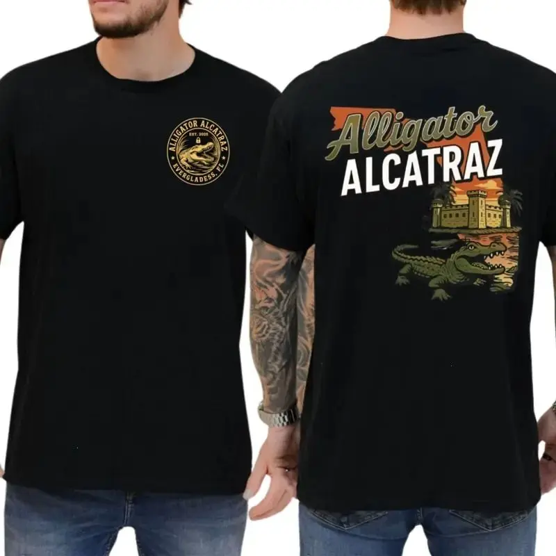 Allligator Allcatra Welcome To Florida Gator T-Shirt, Florida Everglades Parody Tee, Unisex Graphic Top, Casual Daily Wear For Men And Women	