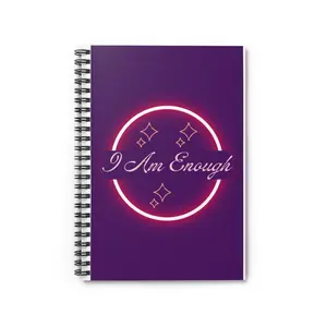 Empowering Spiral Notebook - I Am Enough | Motivational Journal, Gratitude Notebook, Self-Care Gift, Inspiration Planner