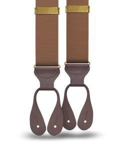 Light Brown Grosgrain Suspenders