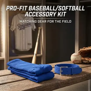 Toddler Baseball Socks and Belt Combo Set for Boys Girls - 2T 3T 4T 5T Youth Softball Tee Ball Accessories (1 Pair Socks & 1 Belt) Perfect for Kids Sports Games Practice Team Uniform