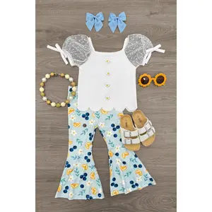 Blueberries & Lemons Flare Pant Set