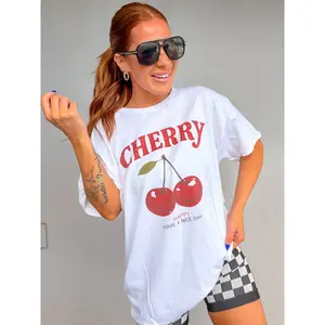 Cherry Happy Graphic Top
